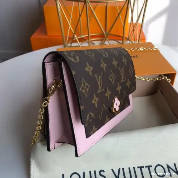 Affordable LOUIS FLORE CHAIN WALLET VUITTON 0608